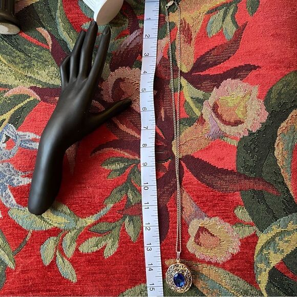 Vintage Jeweled Avon Solid Perfume Locket Necklace *Still Has Perfume!!! - Picture 8 of 10